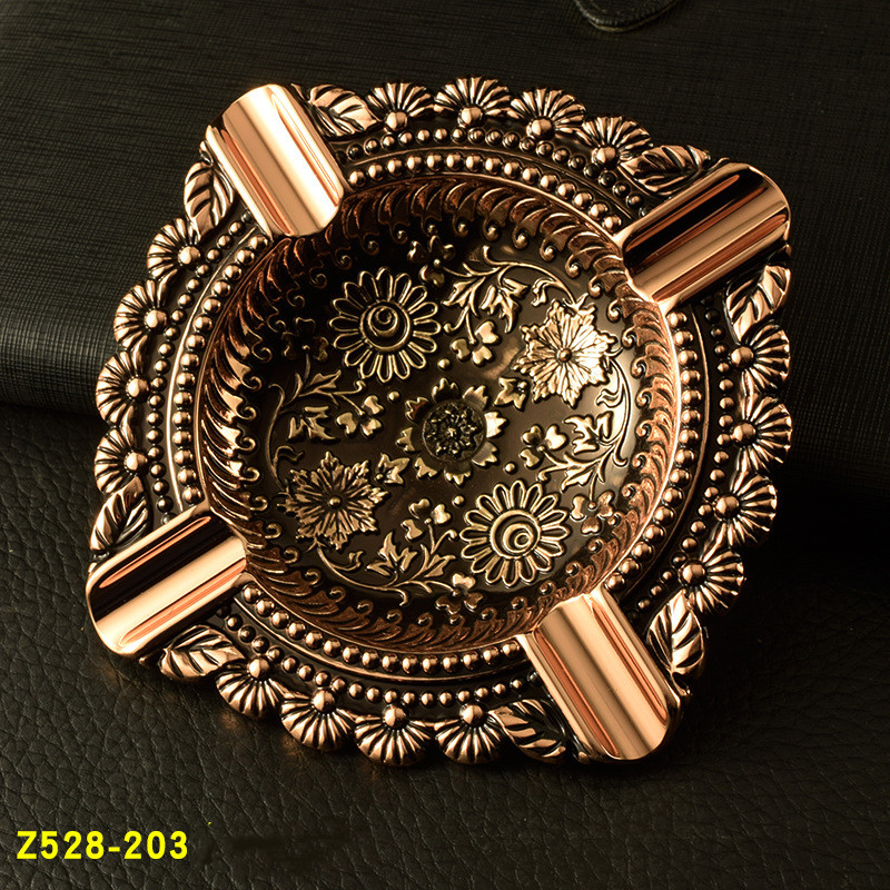 Vintage Pattern Ashtray Metal - Image 2